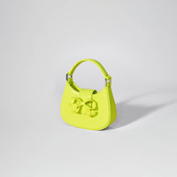 Lime Crescent Bow Micro Bag