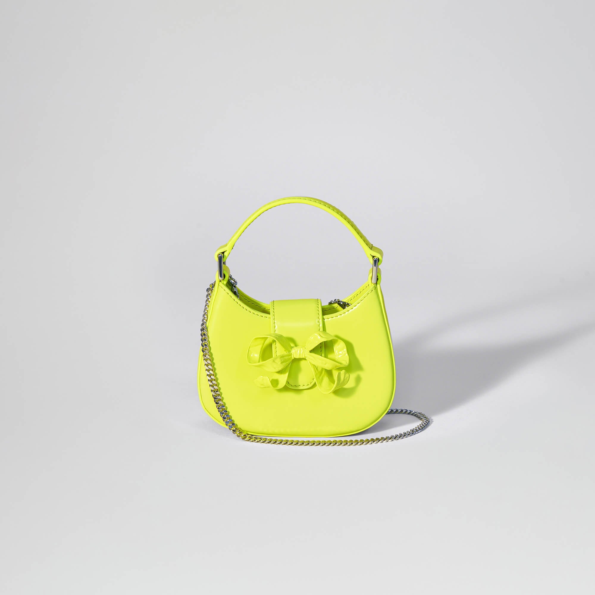 Lime Crescent Bow Micro Bag