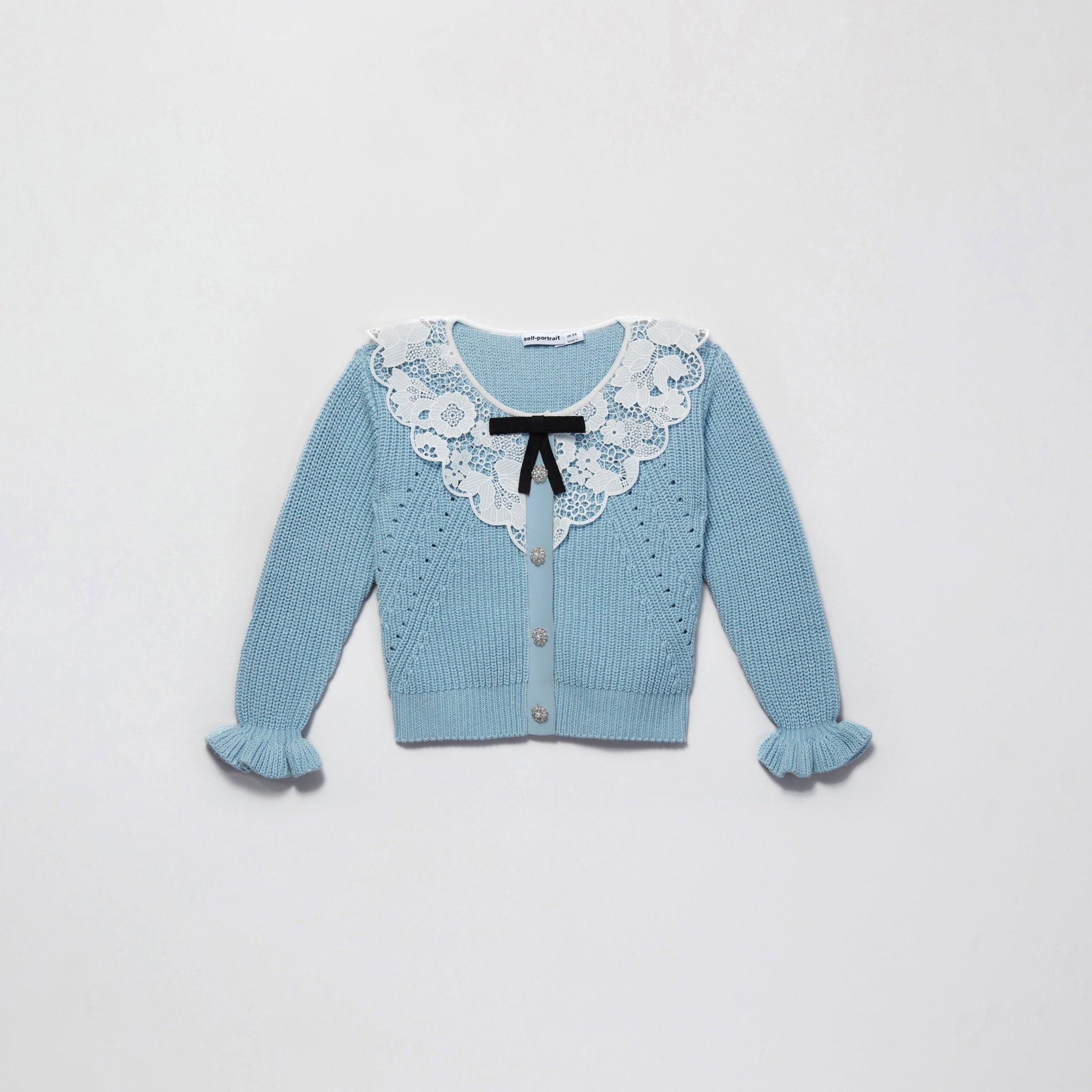 Blue Cotton Knit Jacket