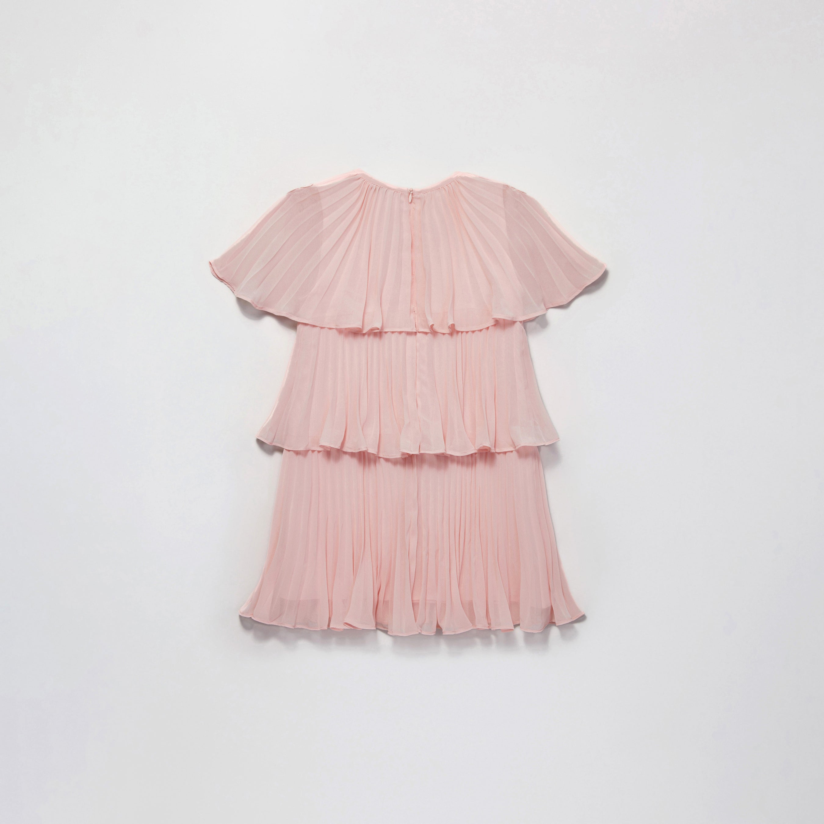 Pink Tiered Chiffon Dress