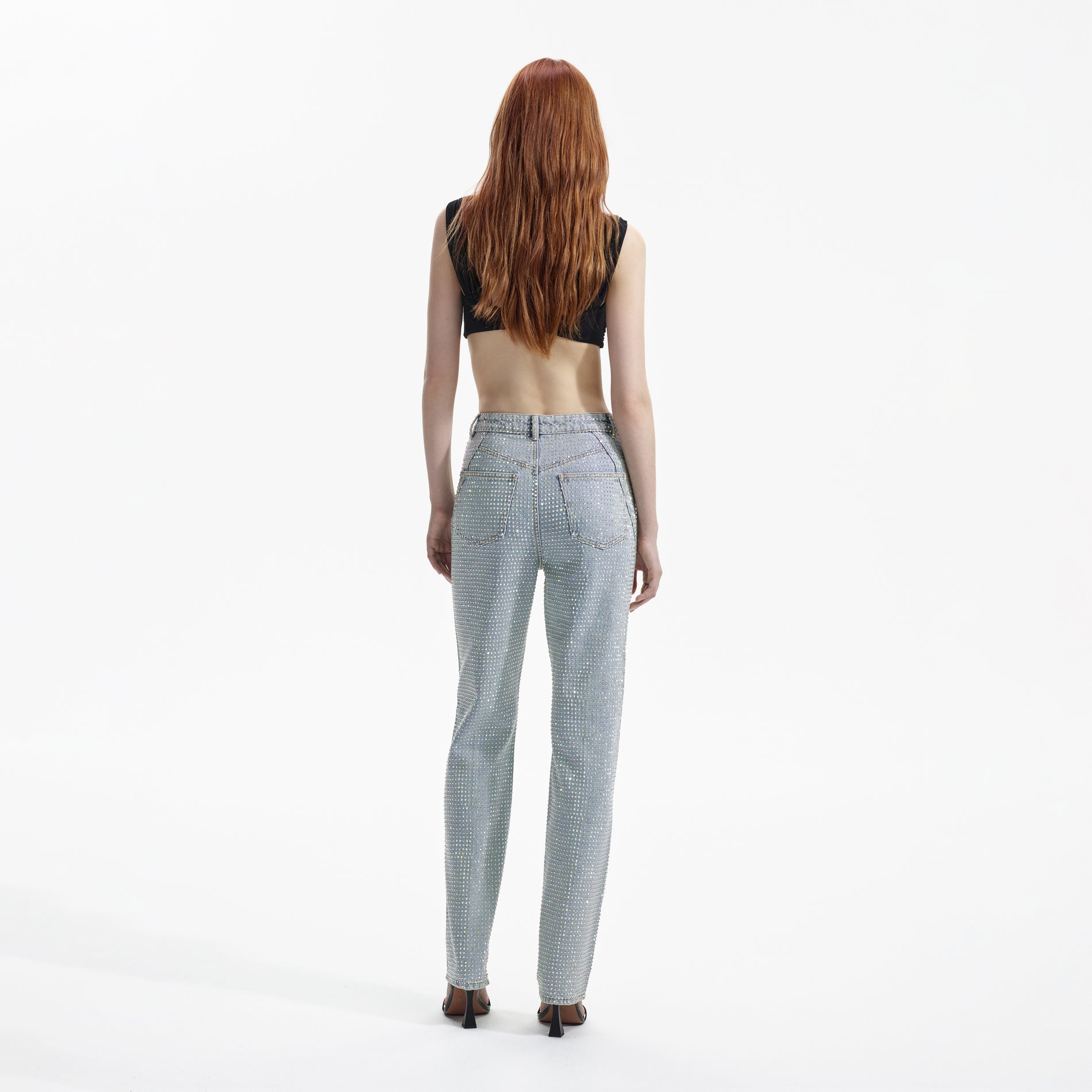 Rhinestone Detail Straight Leg Jeans in 2023  Women denim jeans, Denim  women, Clothes for women