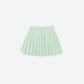 Mint Boucle Pleated Skirt