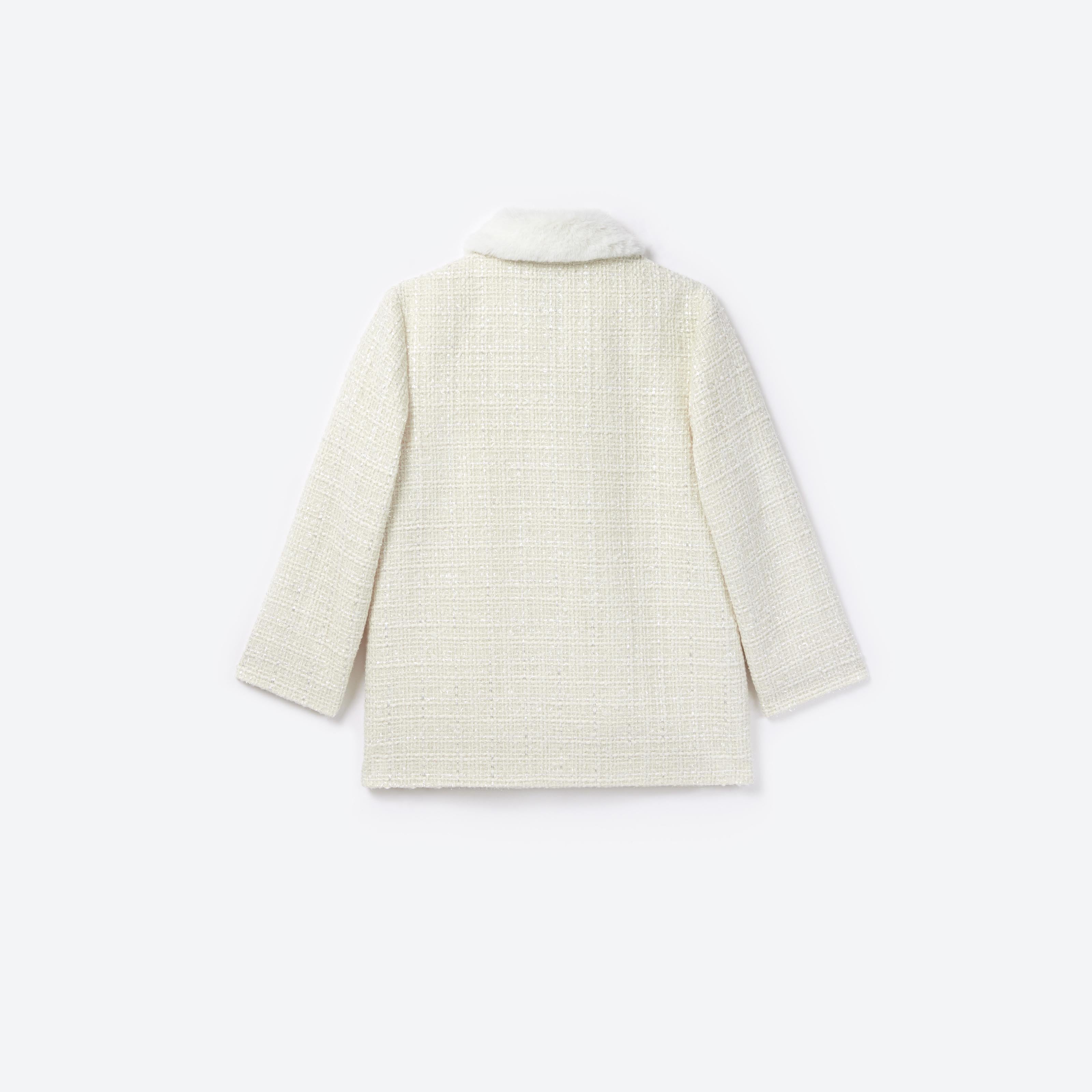 White boucle coat sale