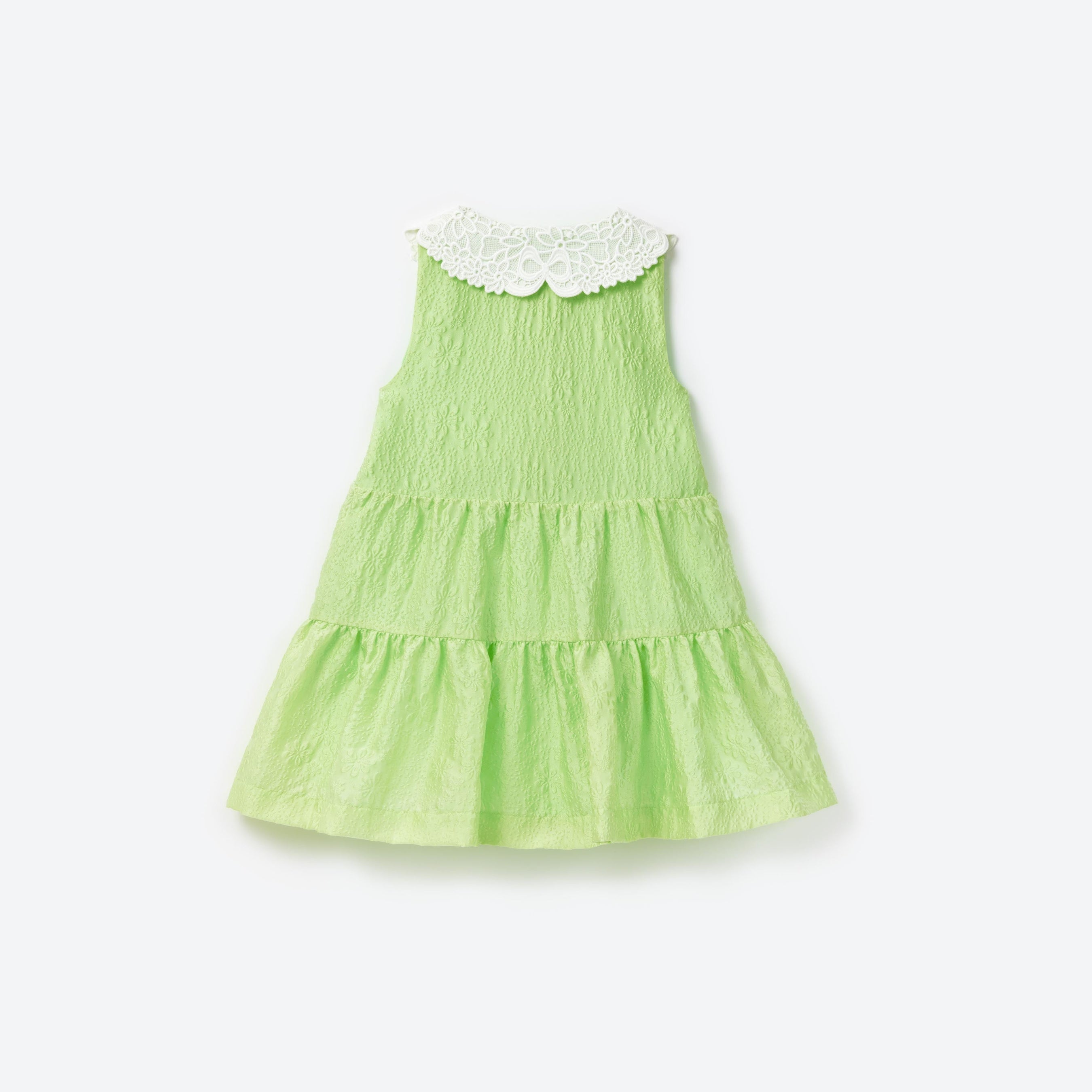 Green Textured Cotton Dress