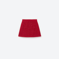 Red Knit Skirt