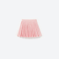 Pink Sequin Knit Pleated Skirt