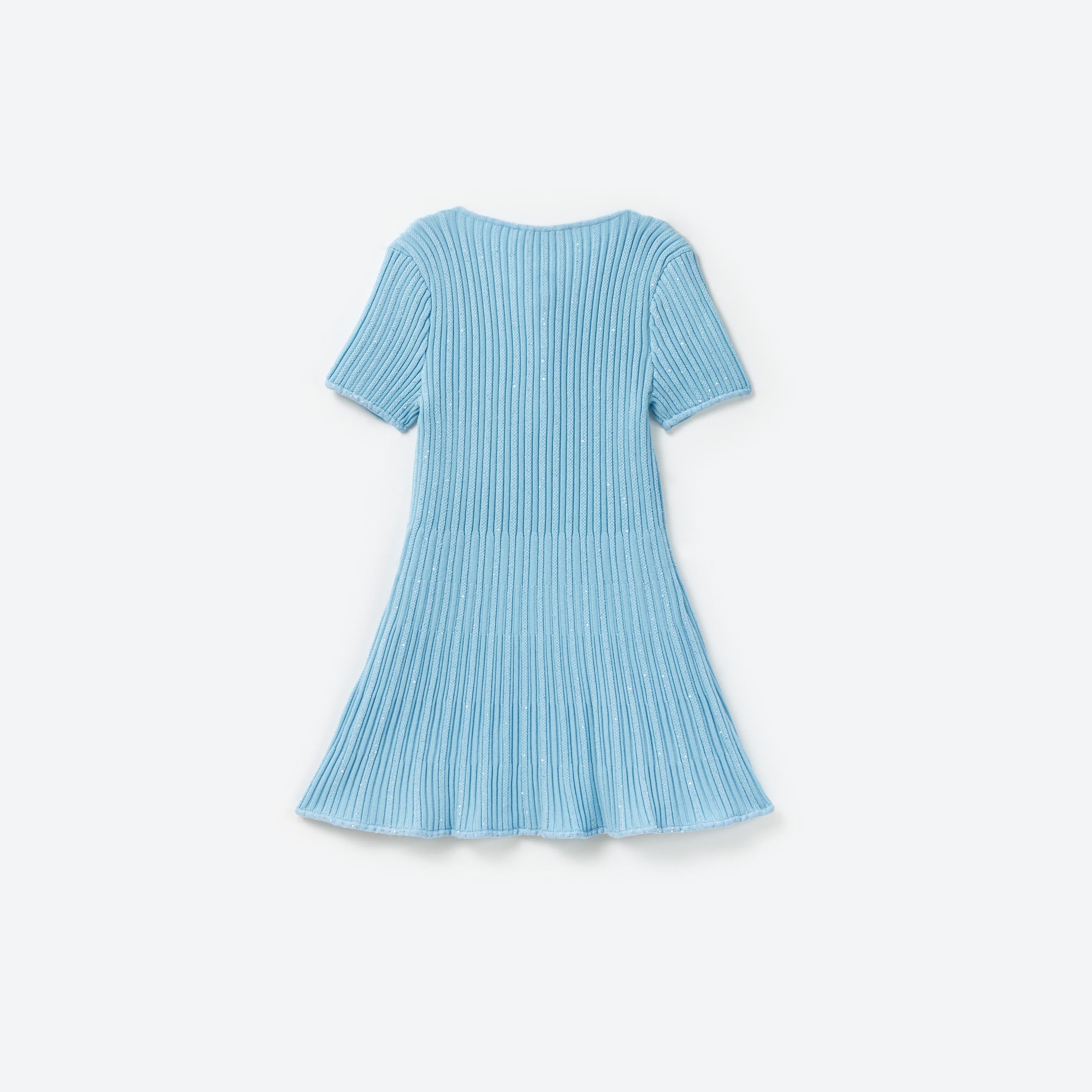 Blue Sequin Knit Dress