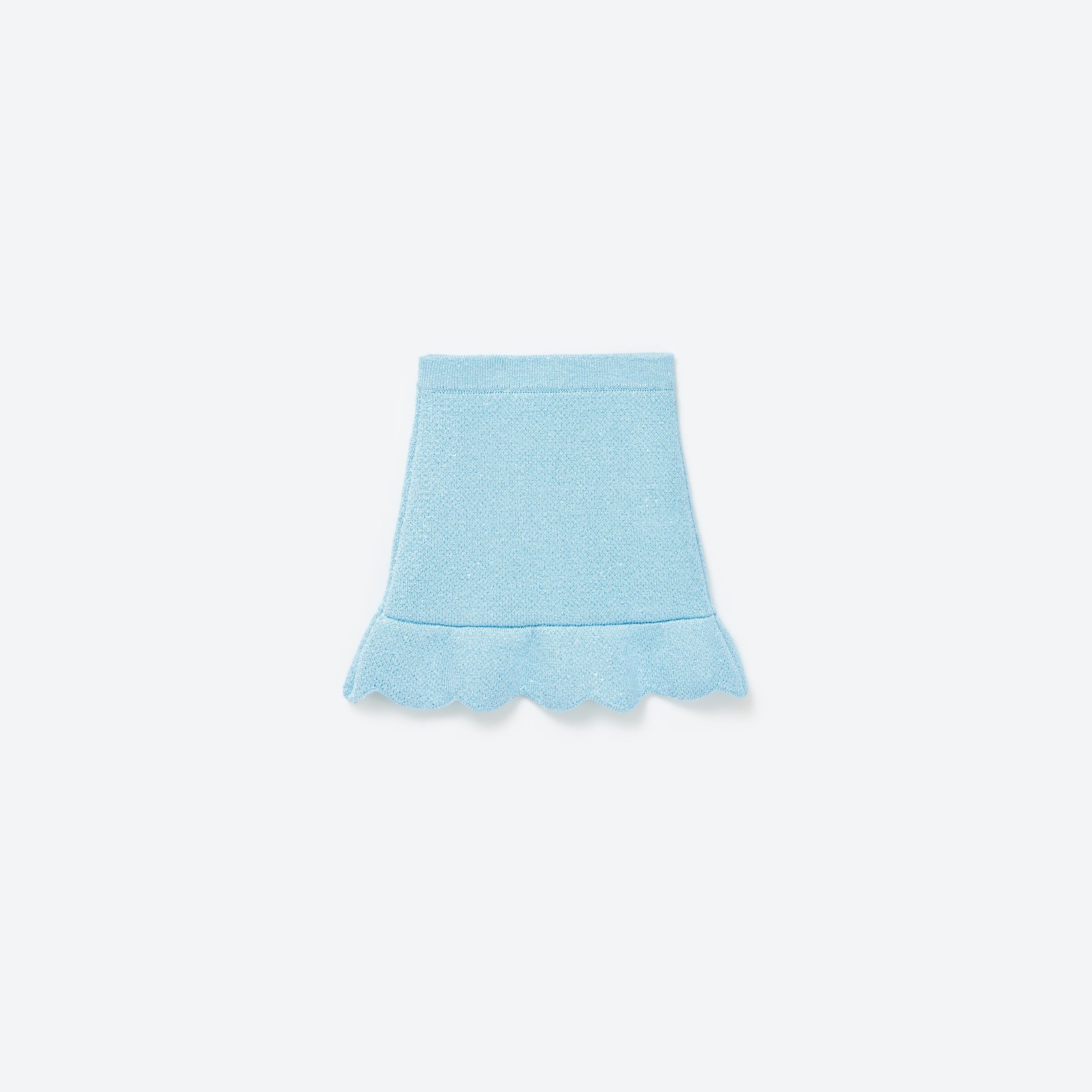 Blue Sequin Knit Skirt