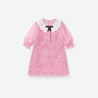 Pink Lace Collar Dress