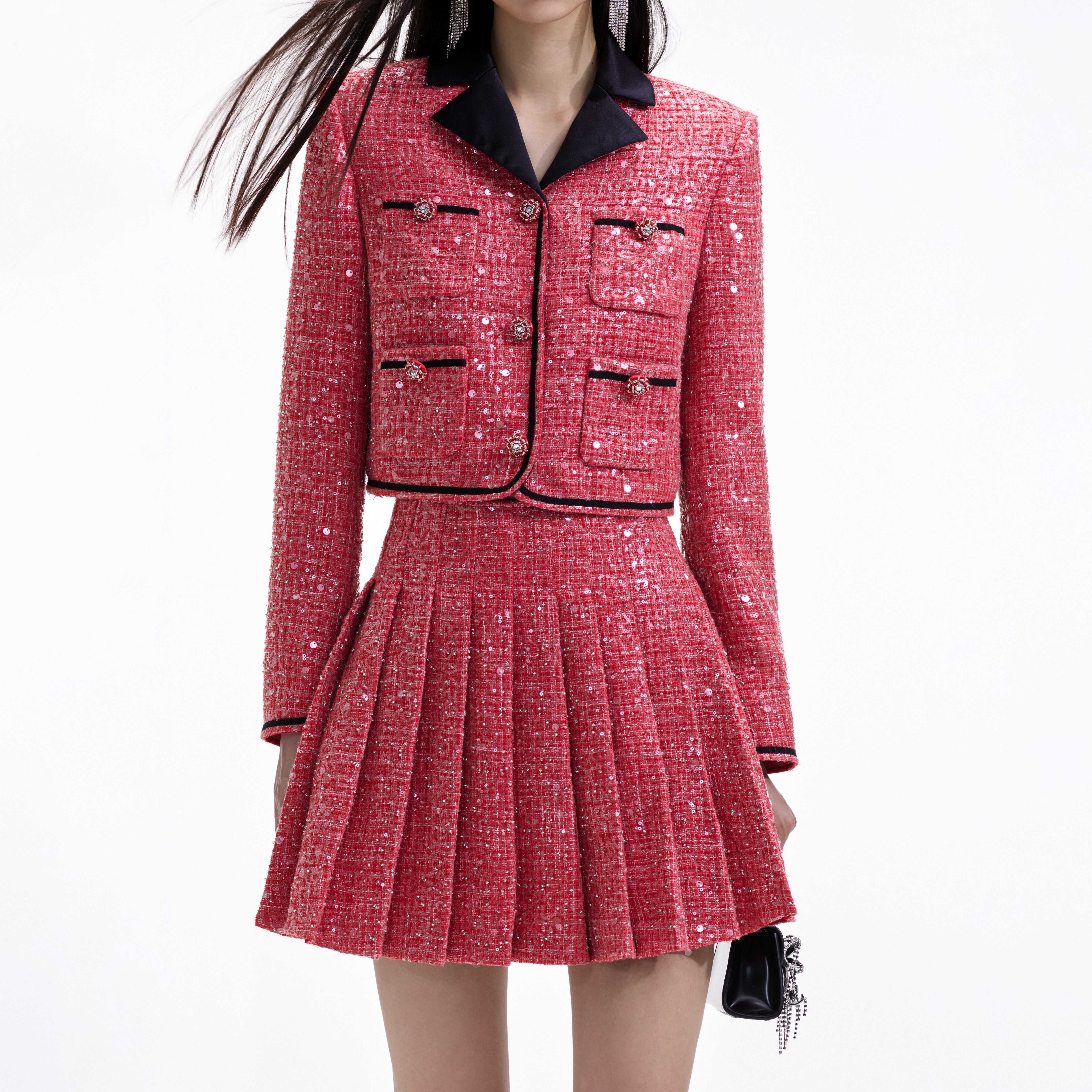 Boucle jacket clearance and skirt