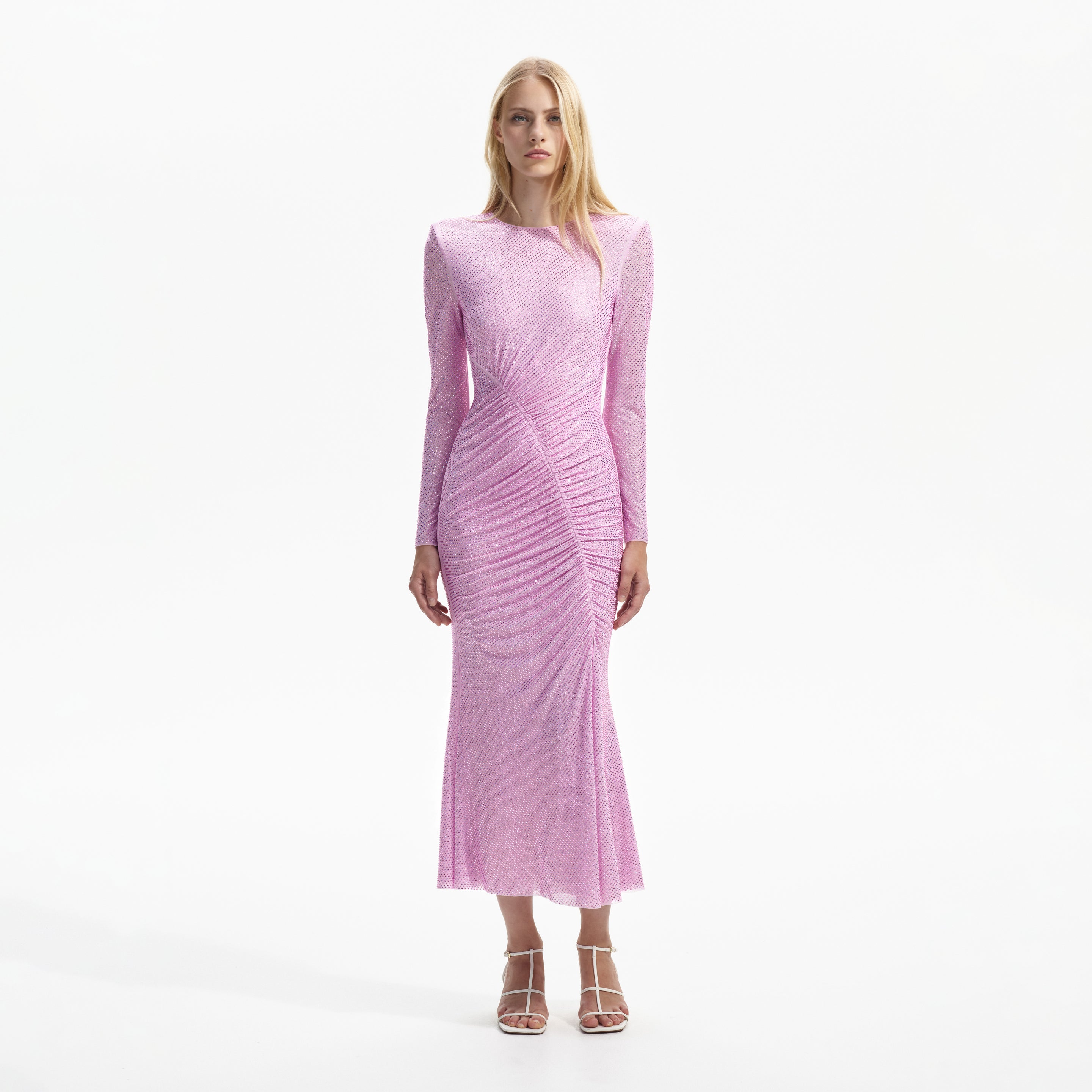 Express Yourself Black Rhinestone Mesh Midi Dress – Pink Lily