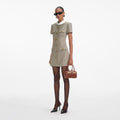 Check Wool Mini Dress