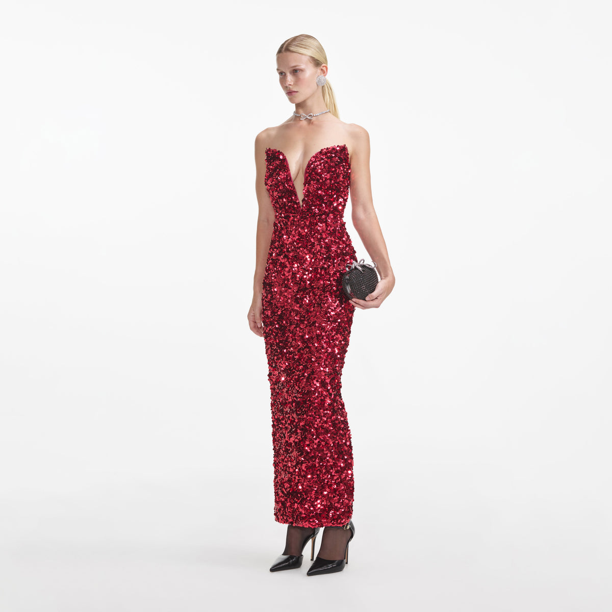 red sequin dress size 8 YOURS LONDON Curve Red Sequin Wrap Dress
