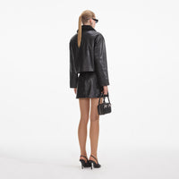 Black Leather Shearling Jacket