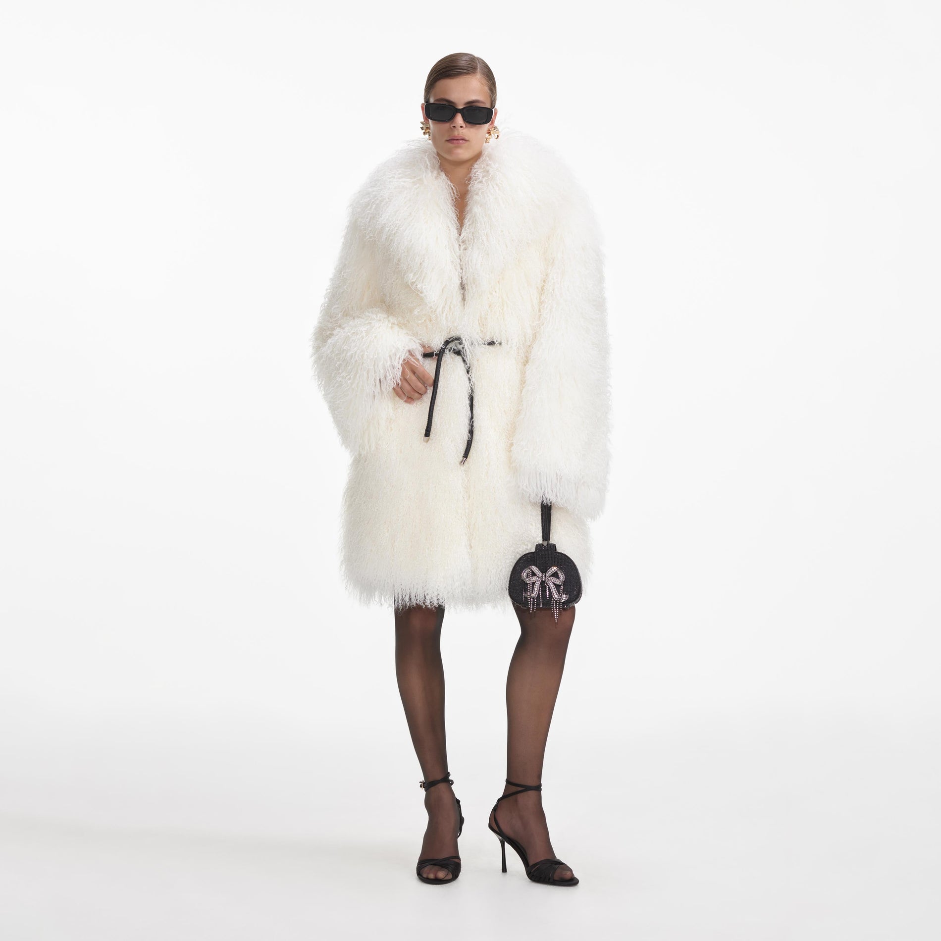 Cream Shearling Coat