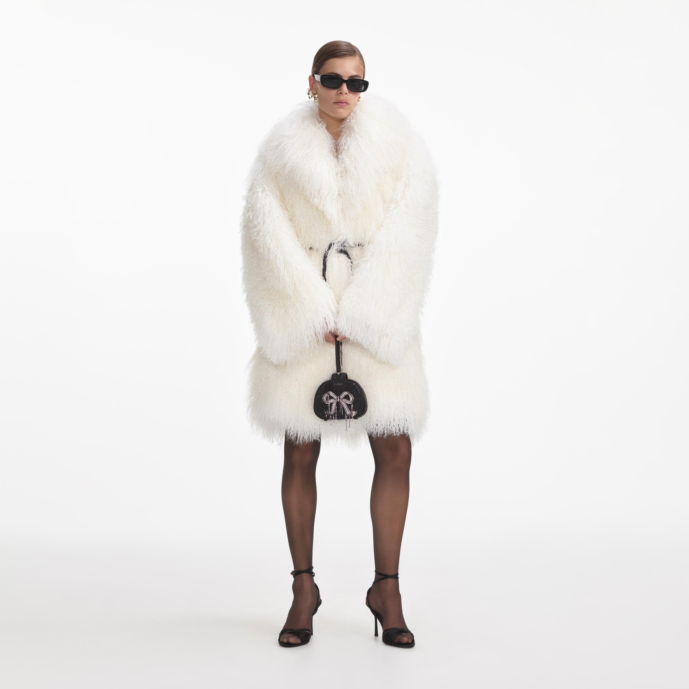 Cream Shearling Coat