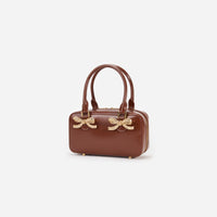 Brown Leather Mini Tote Bag