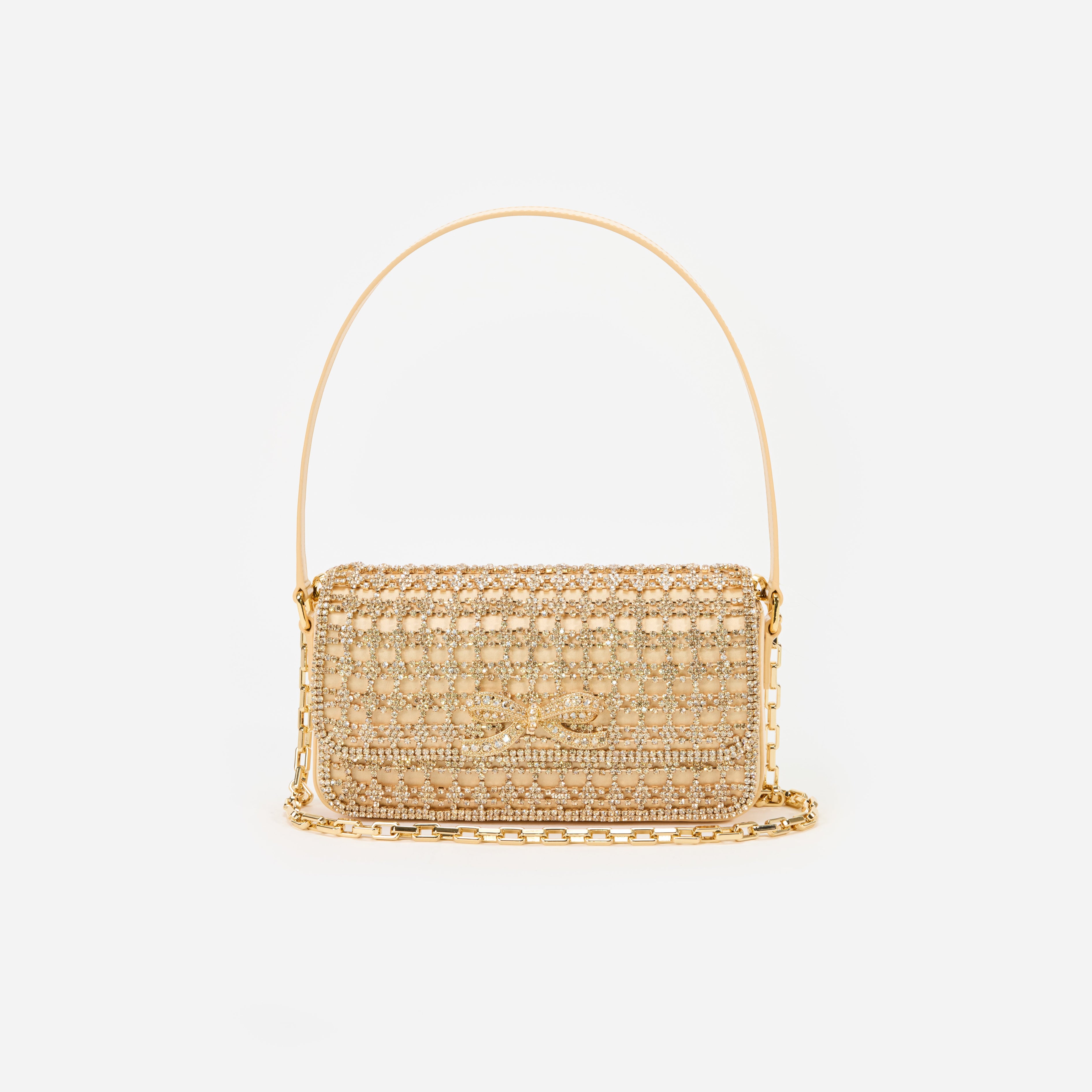 Gold Crystal Shoulder Bag