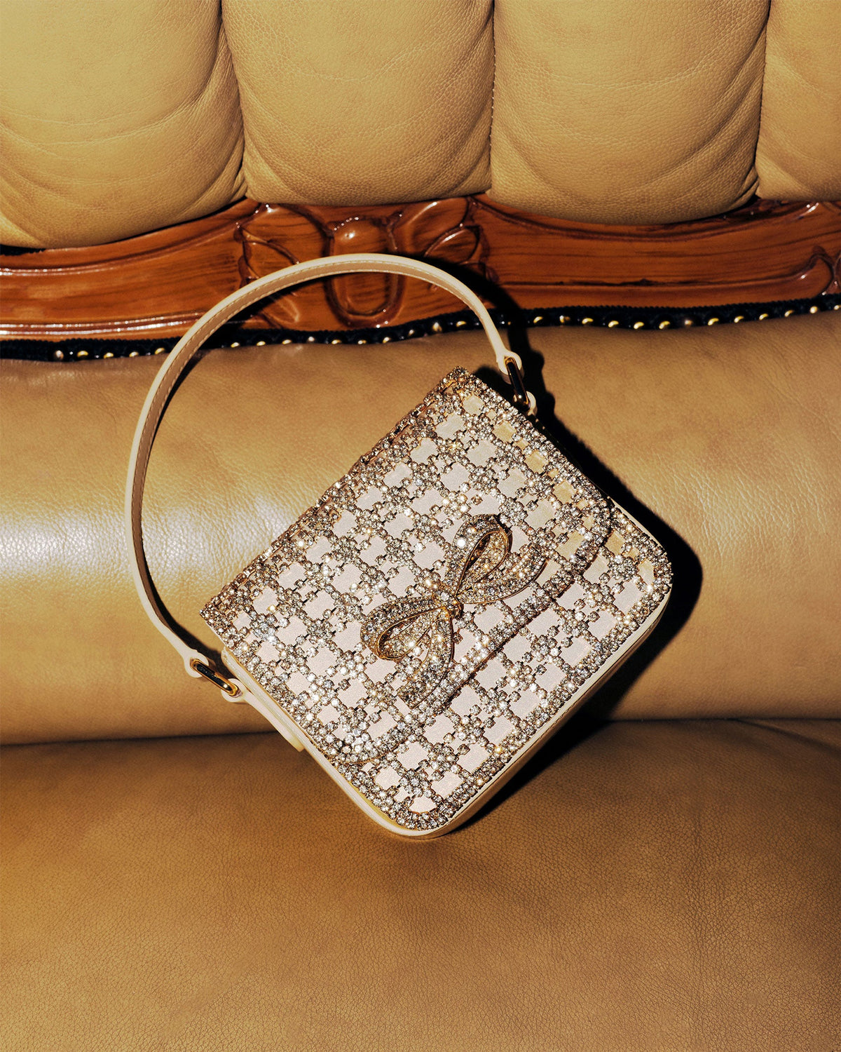 Gold Crystal Micro Bag – self-portrait-US