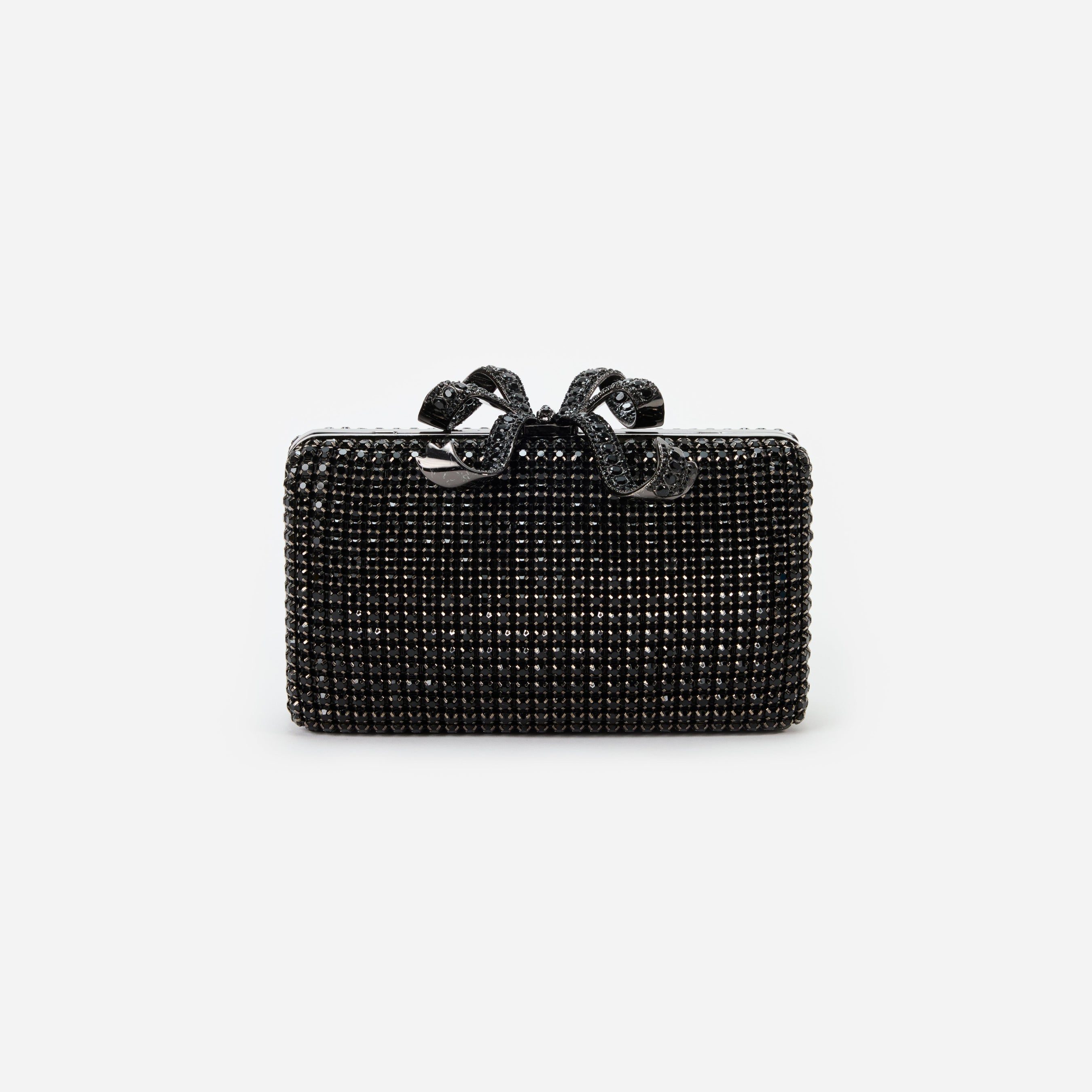 Black Crystal Box Clutch