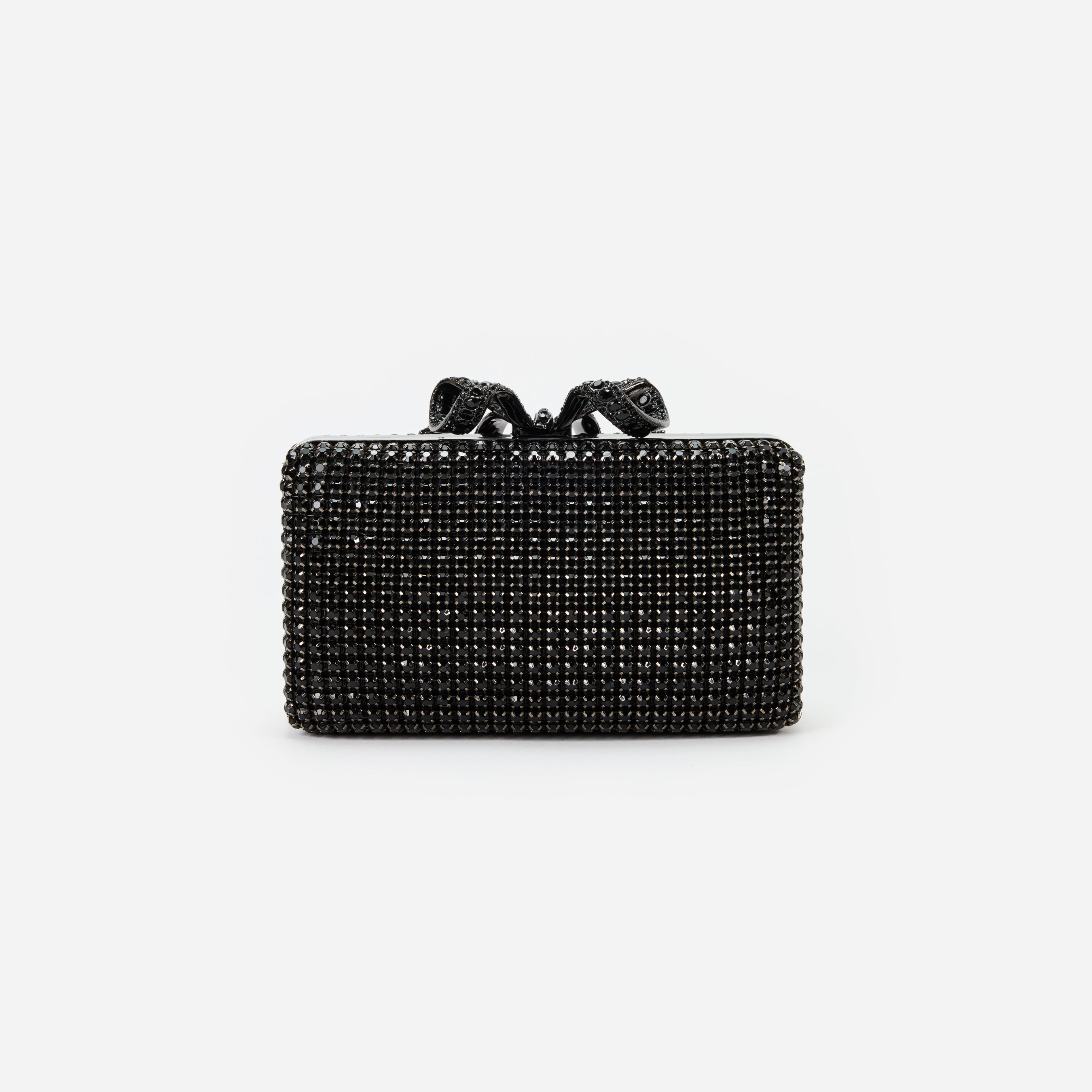 Black Crystal Box Clutch