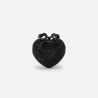 Black Crystal Heart Clutch