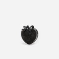 Black Crystal Heart Clutch
