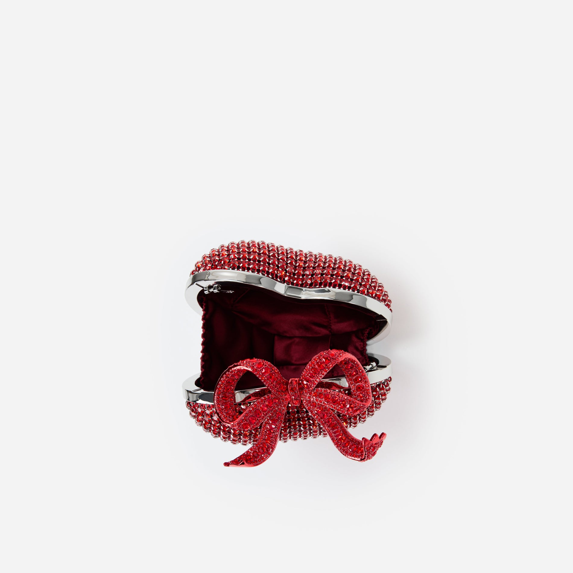 Red Crystal Heart Clutch