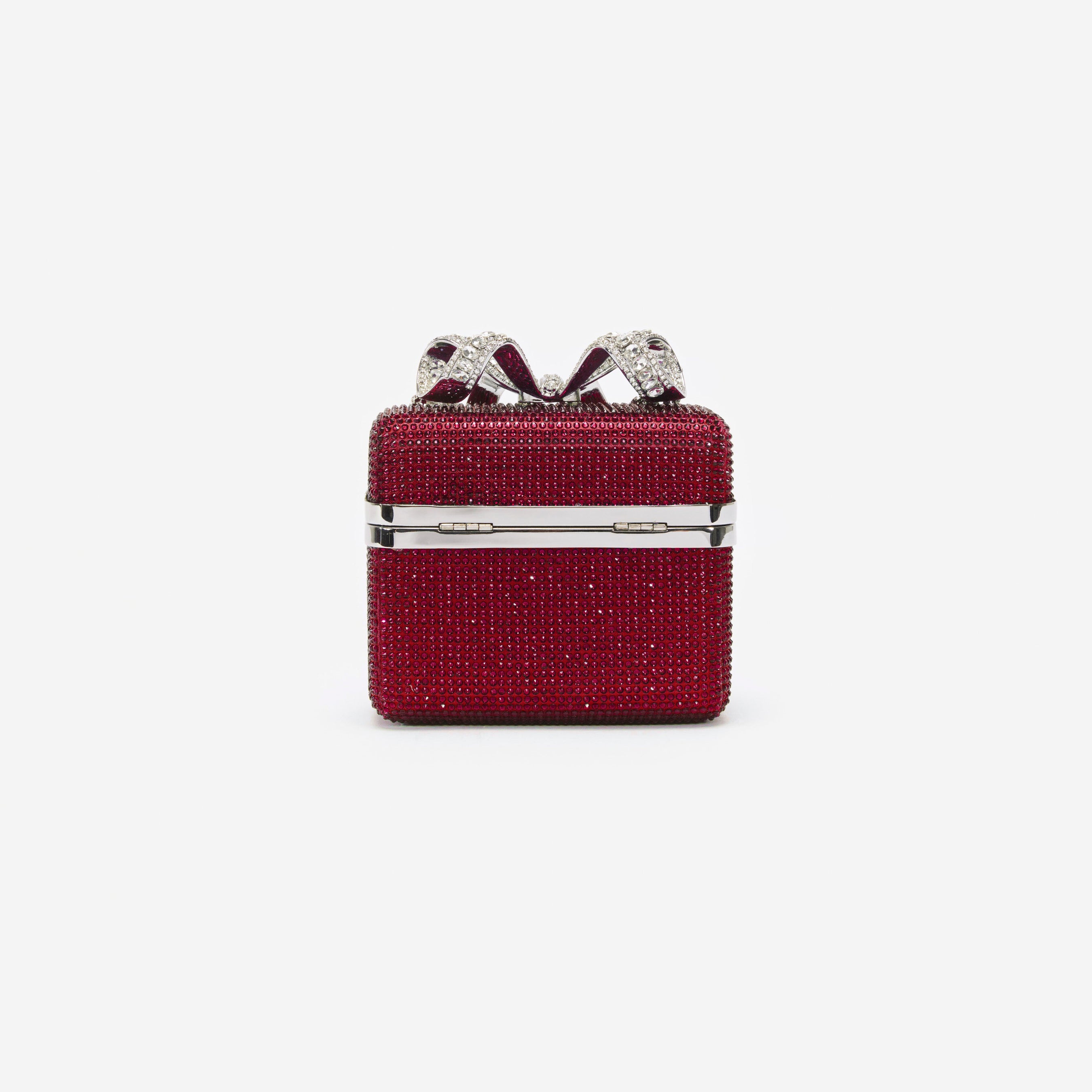 Burgundy Crystal Vanity Case