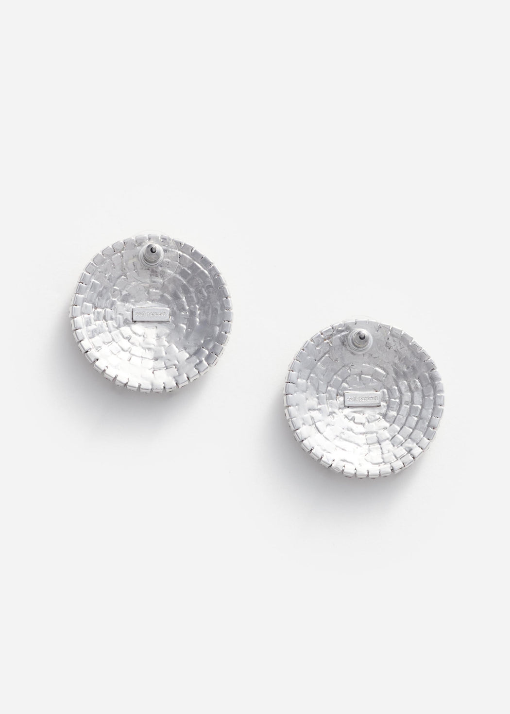 Large Round Crystal Earrings