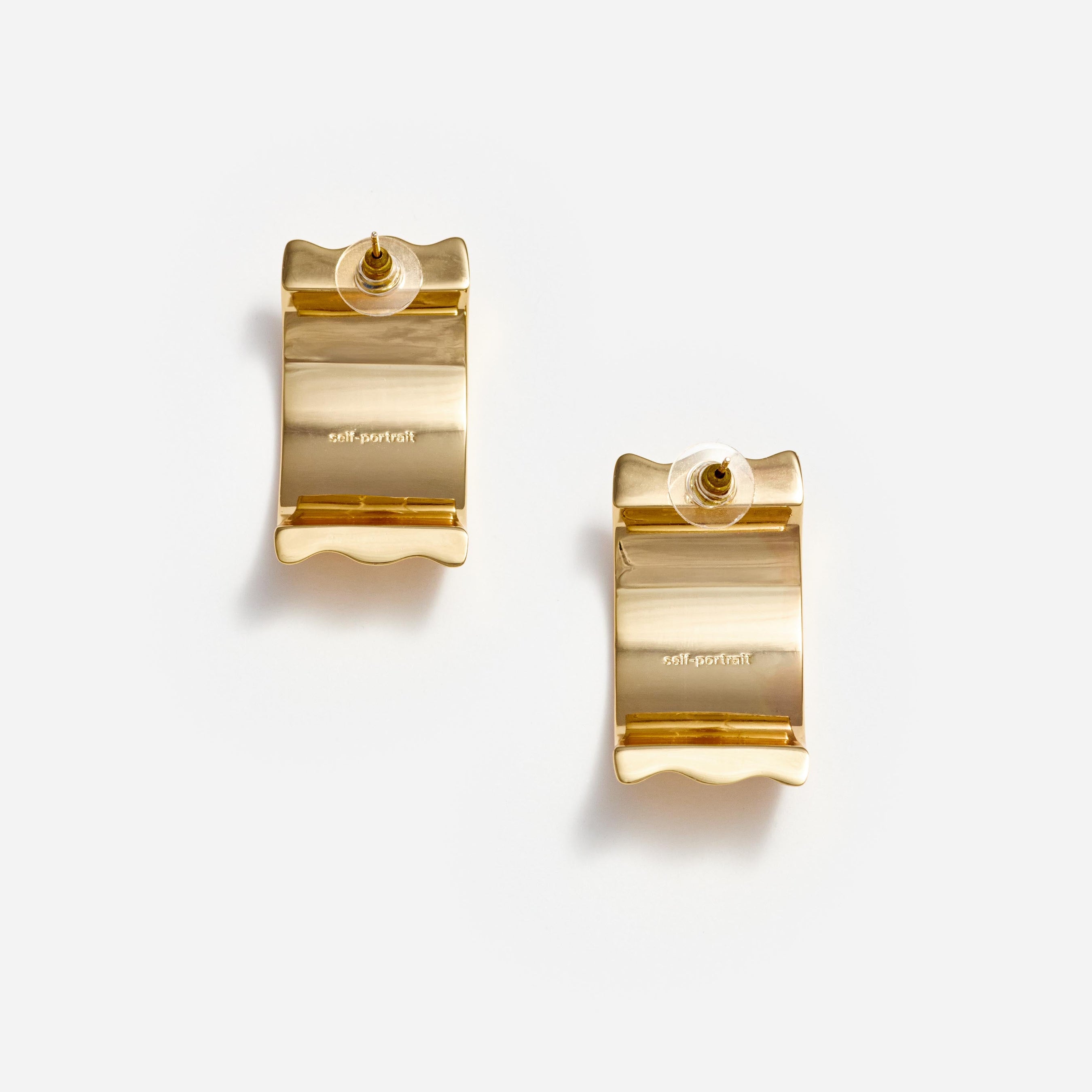 Gold Ridged Earrings