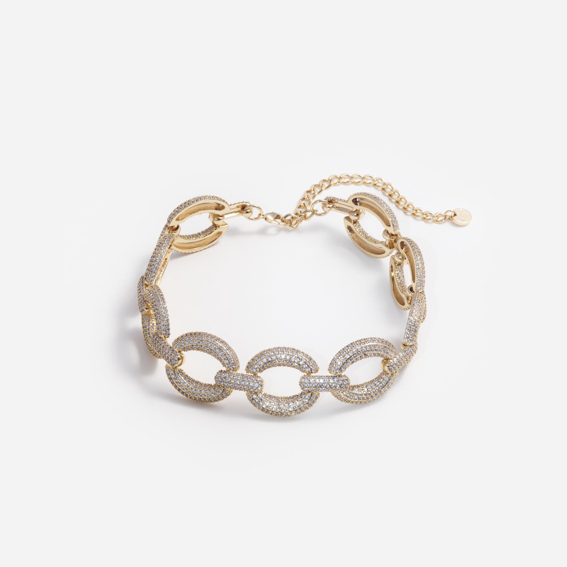 Gold Crystal Link Choker