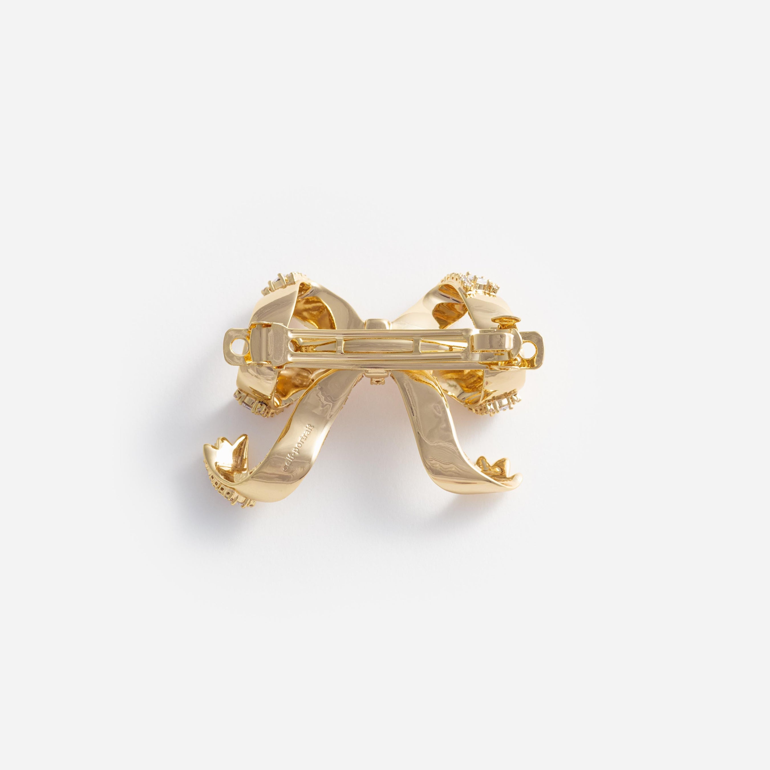 Gold Crystal Bow Hair Clip