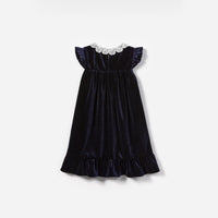 Navy Velvet Mini Dress