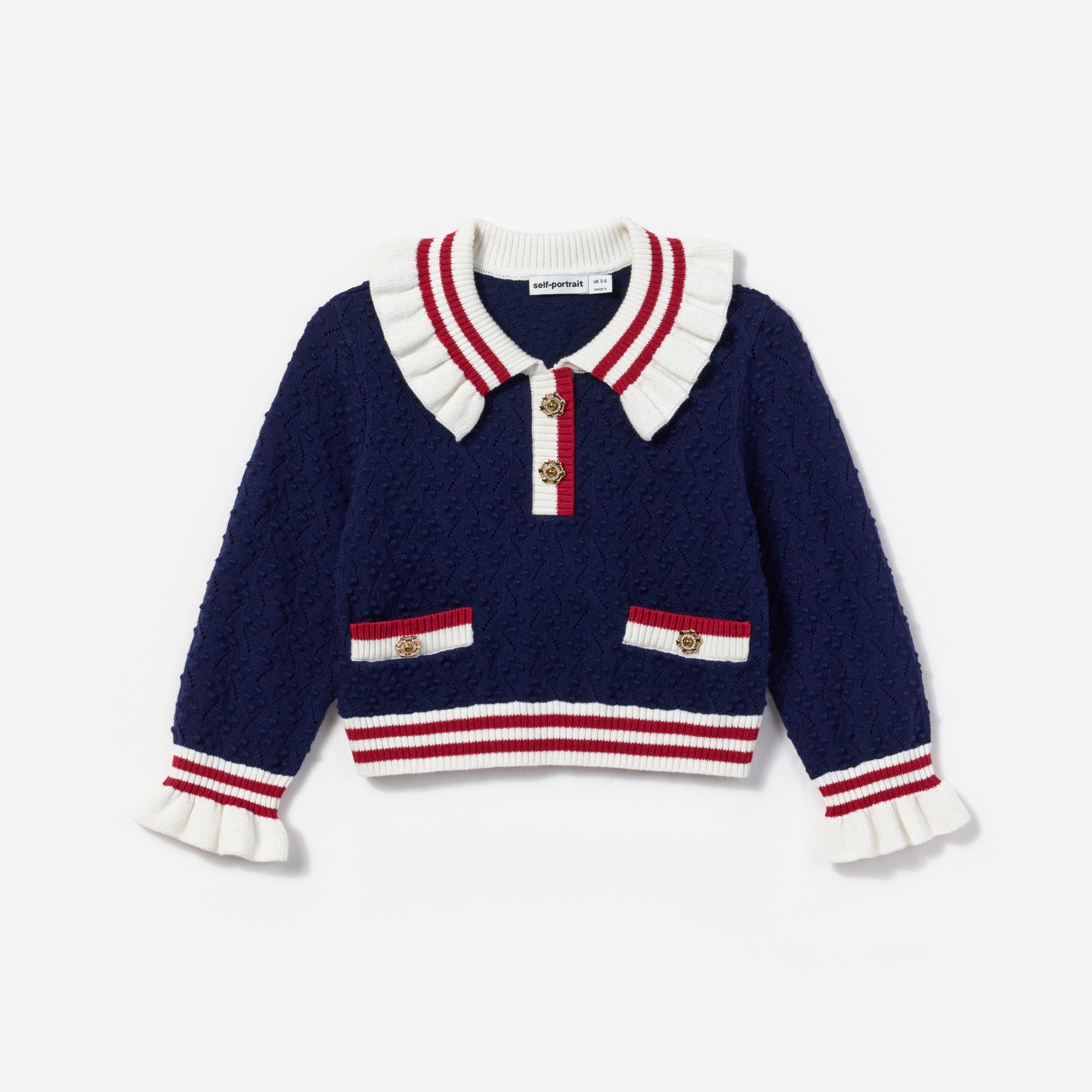 Navy Textured Knit Cardigan