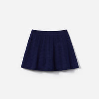 Navy Textured Knit Skirt