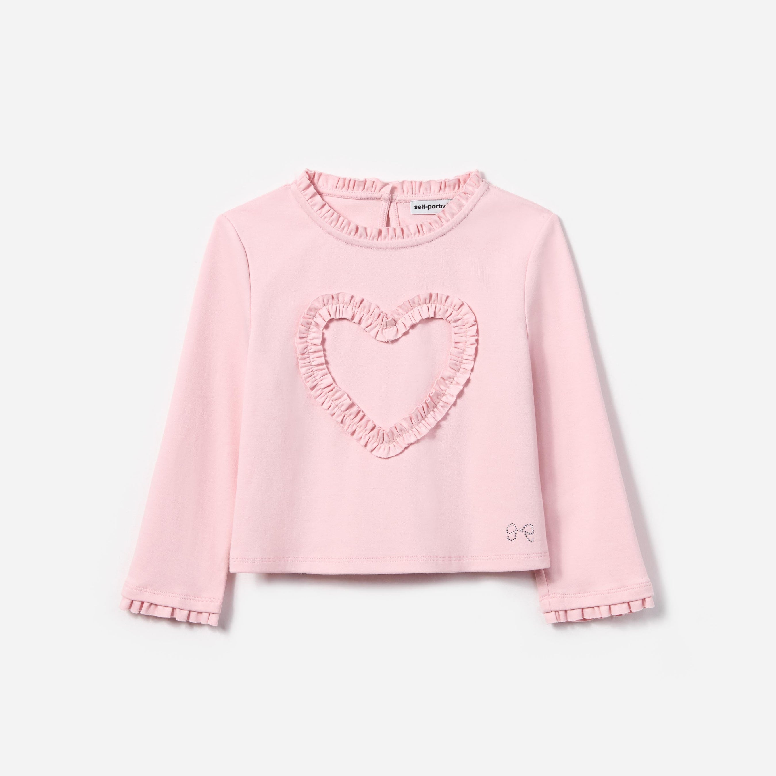 Pink Jersey Ruffle Heart Top