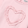 Pink Jersey Ruffle Heart Top