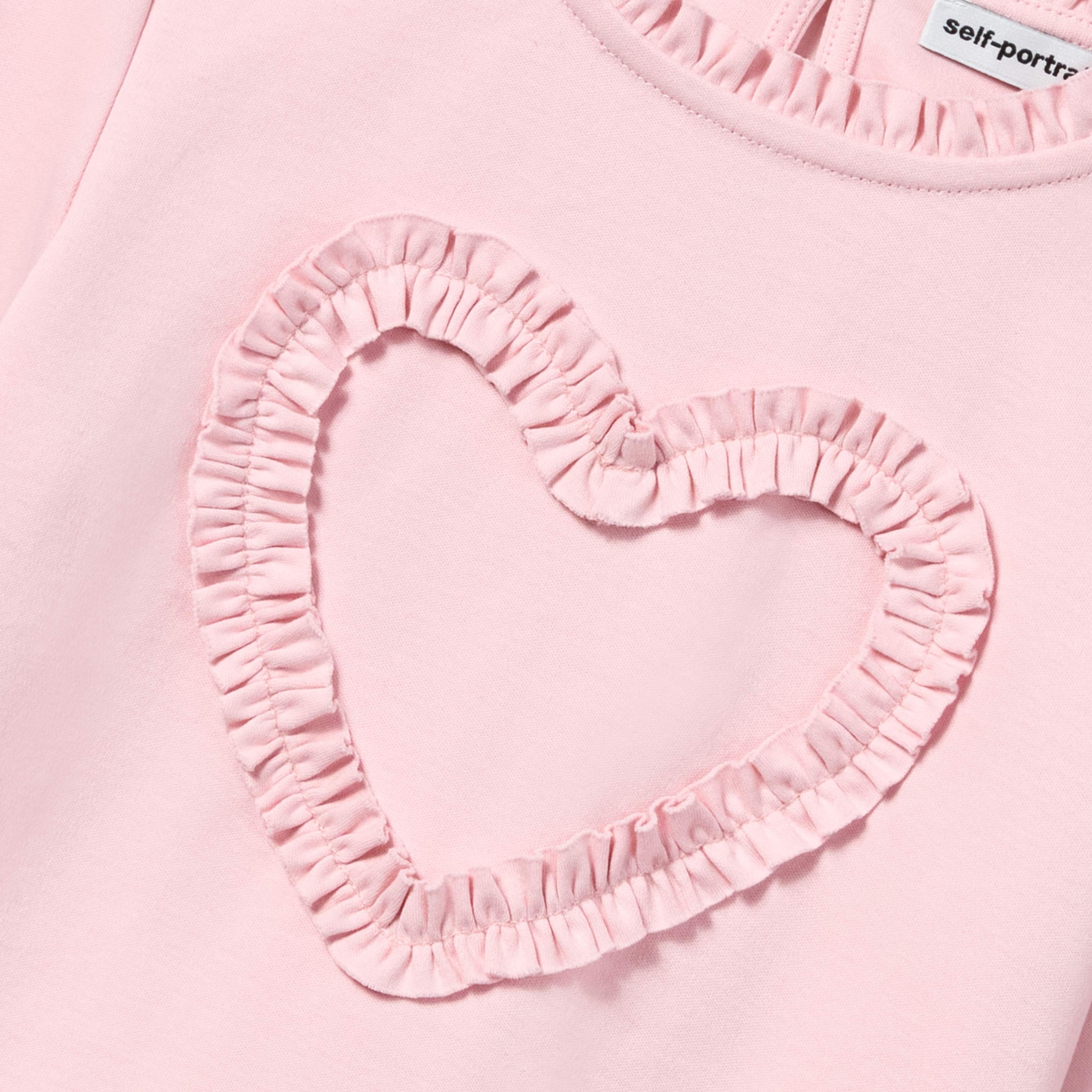 Pink Jersey Ruffle Heart Top