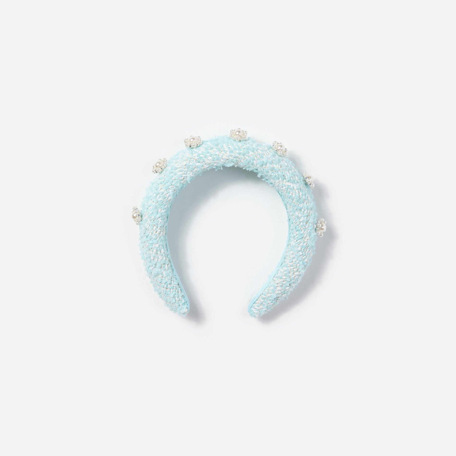 Mint Boucle 3D Flower Headband