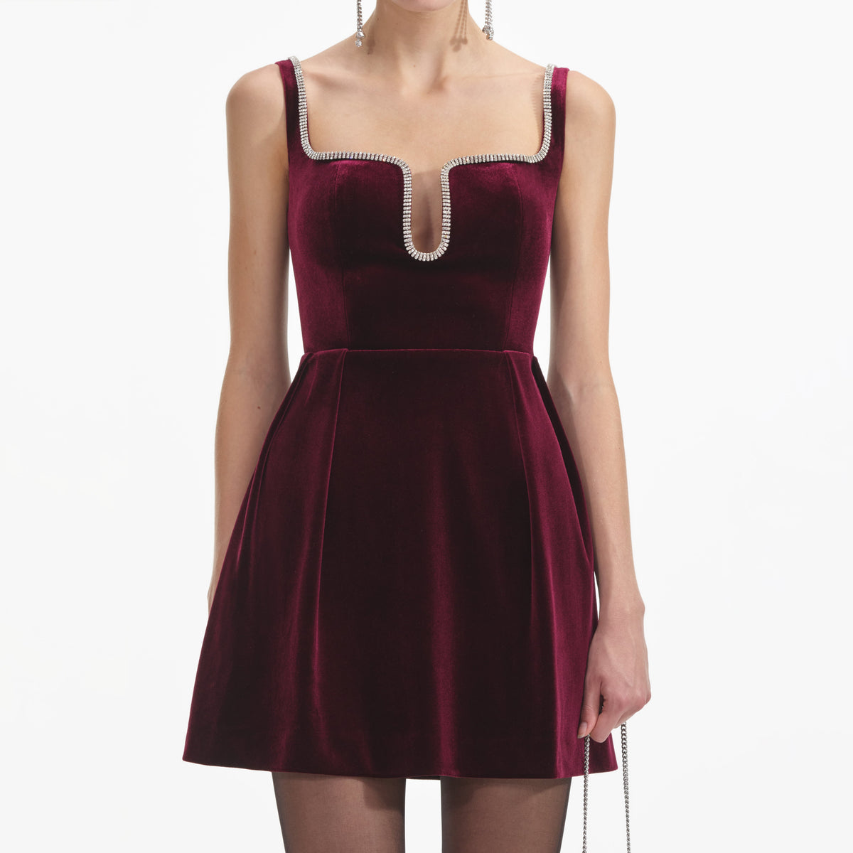 maroon velvet dress short Duntery Strapless A-Line Satin Velvet Short Dress, Plum
