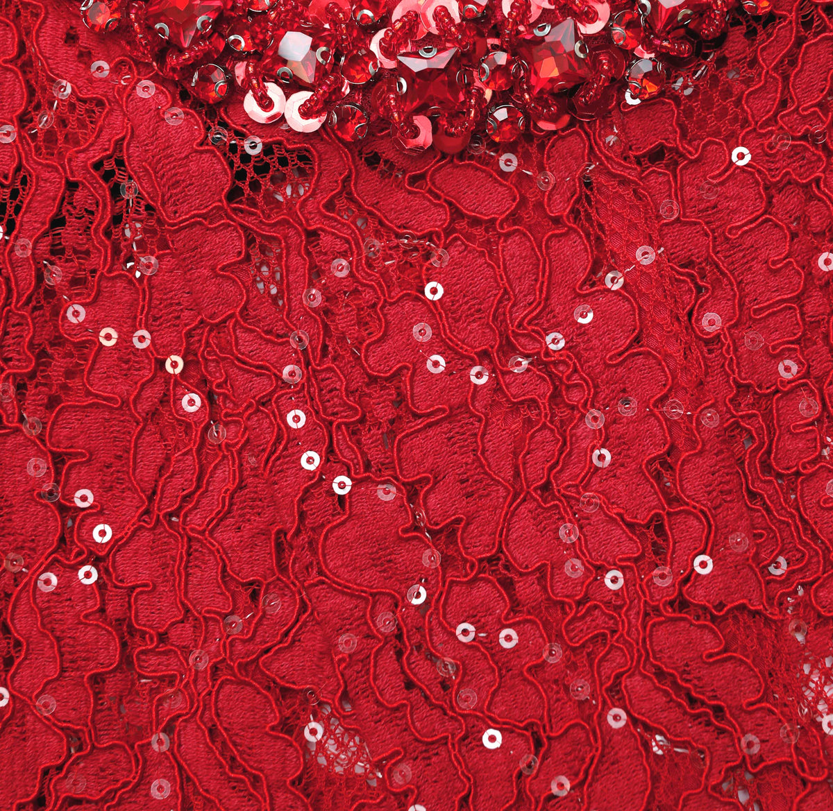 self portrait red sequin dress Self Portrait 3d Sequin Midi Dress