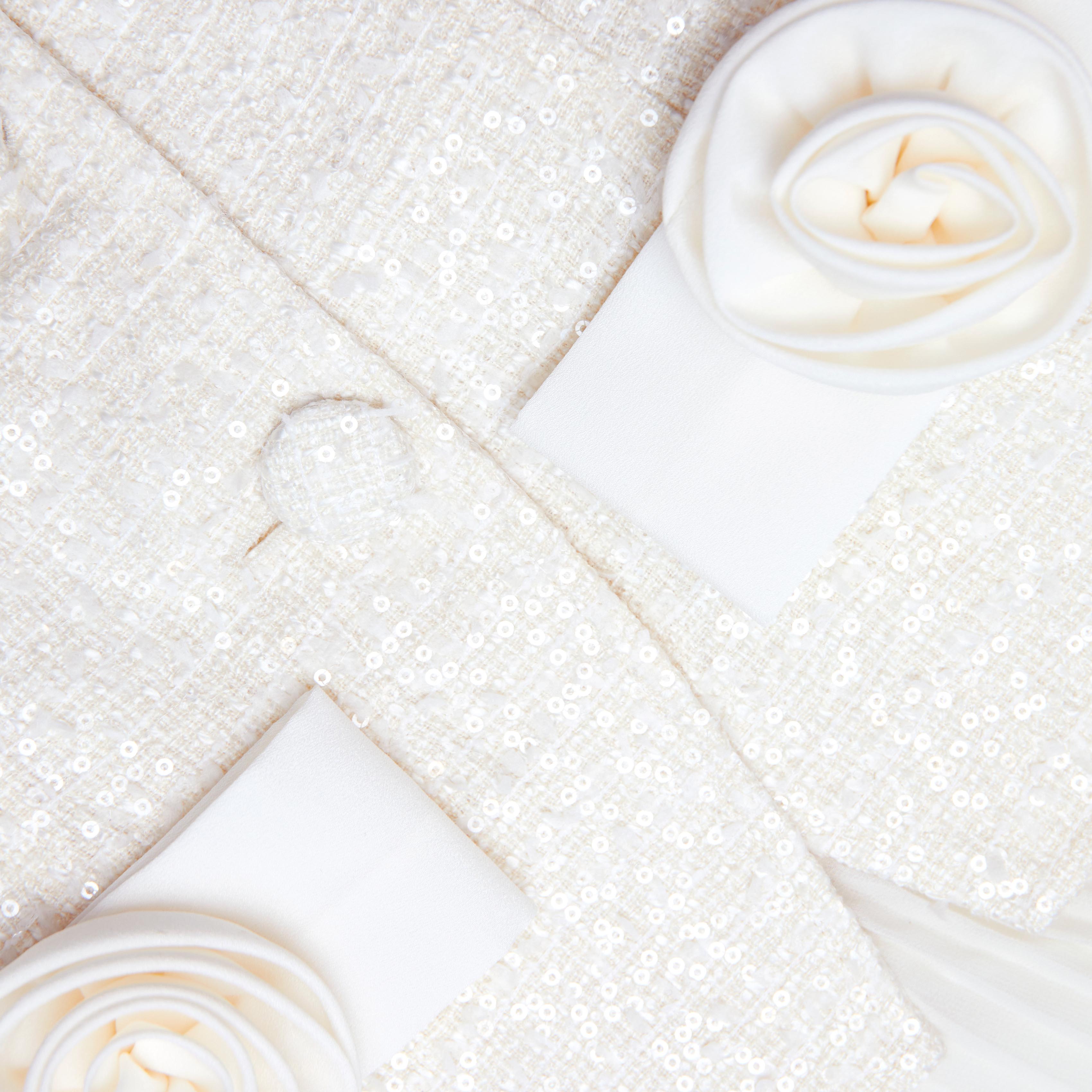 Cream Boucle Bow Detail Midi Dress – self-portrait-US Cream Boucle Bow Detail Midi Dress – self-portrait-US