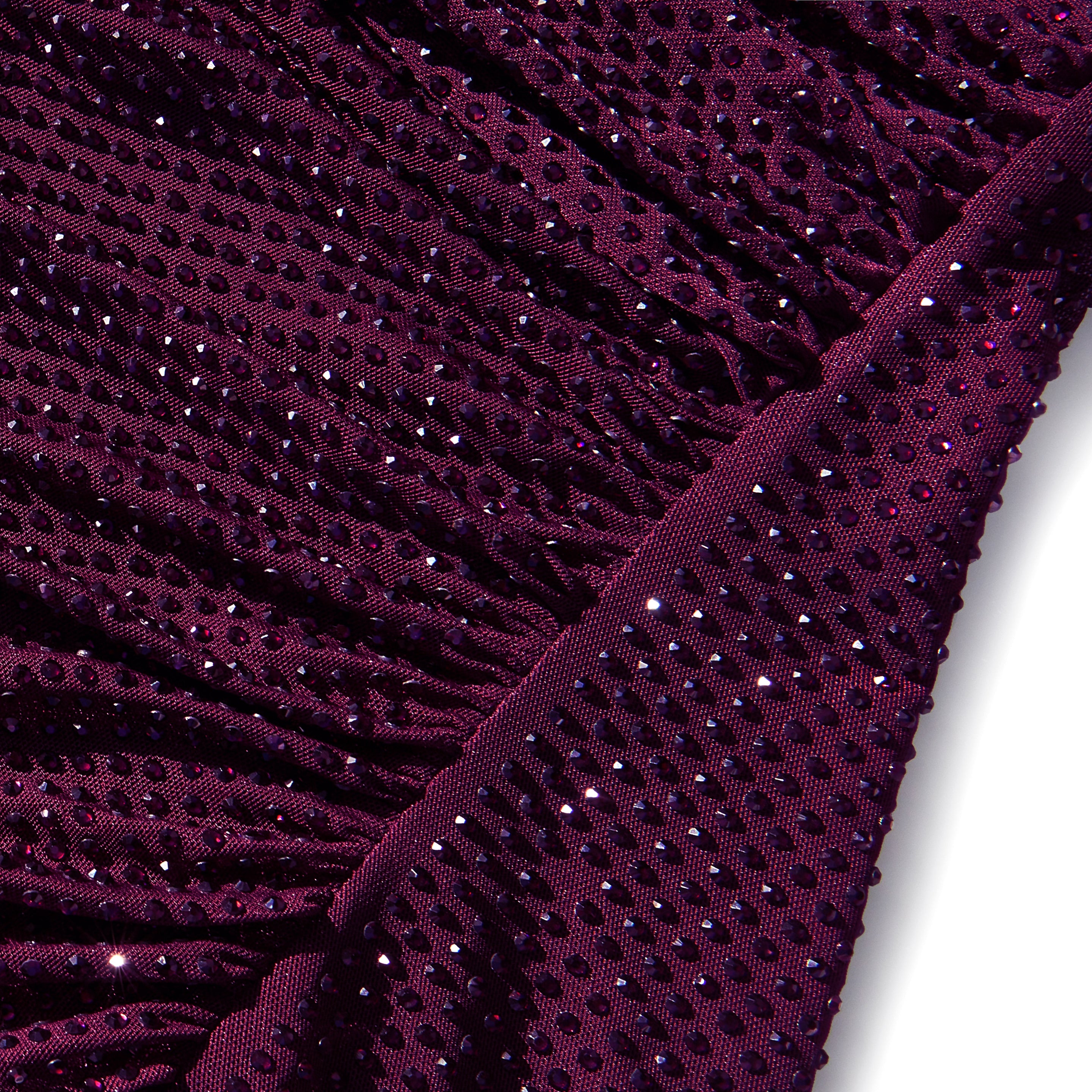 self portrait burgundy rhinestone mesh cut out midi dress Burgundy Rhinestone Fishnet Midi Dress – self-portrait-US