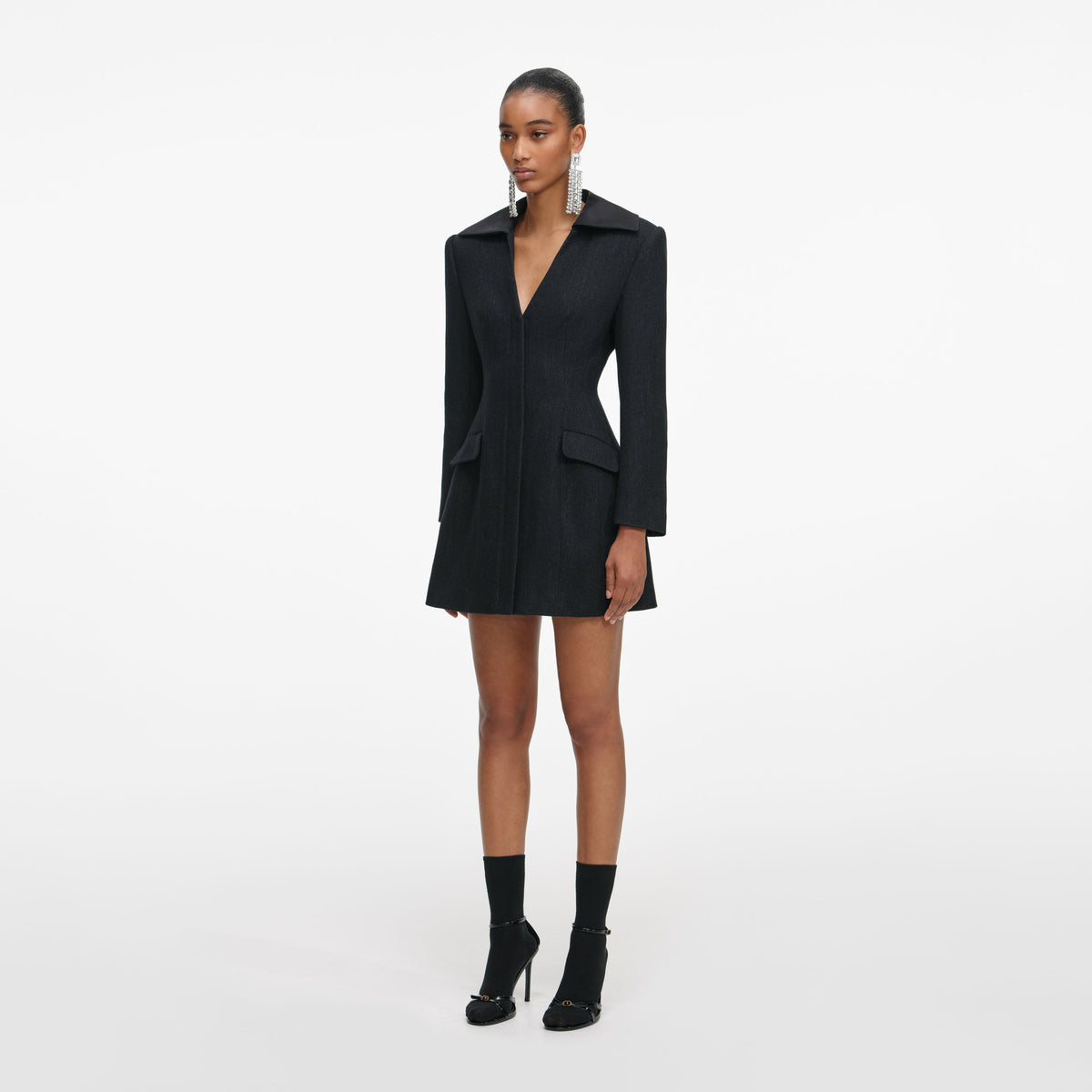 Black Blazer Mini Dress  self-portrait-US