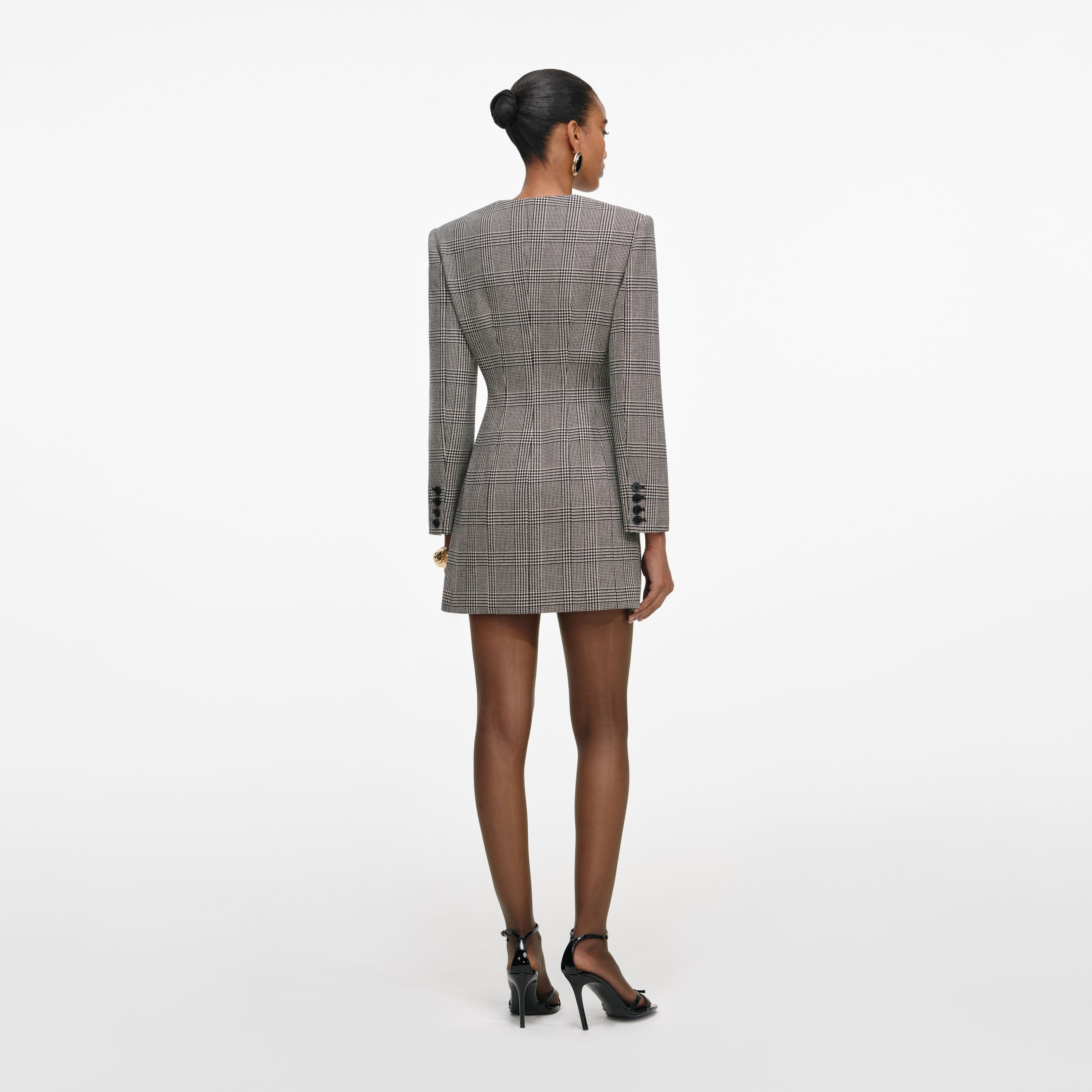 Grey Tailored Flower Detail Midi Dress – self-portrait-US