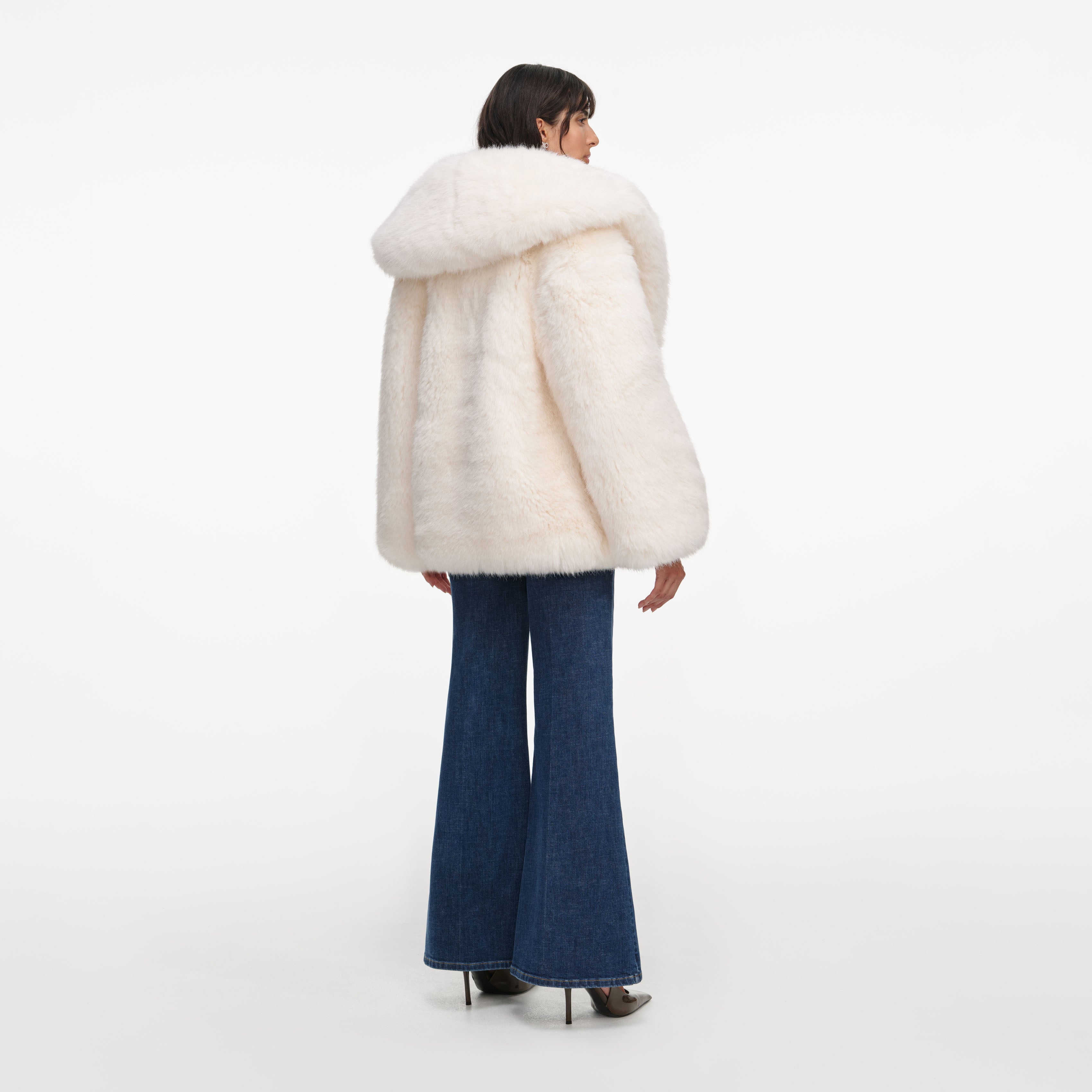 White Faux Fur Coat
