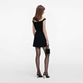 Black Boucle Mini Dress