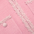 Pink Peplum Knit Midi Dress