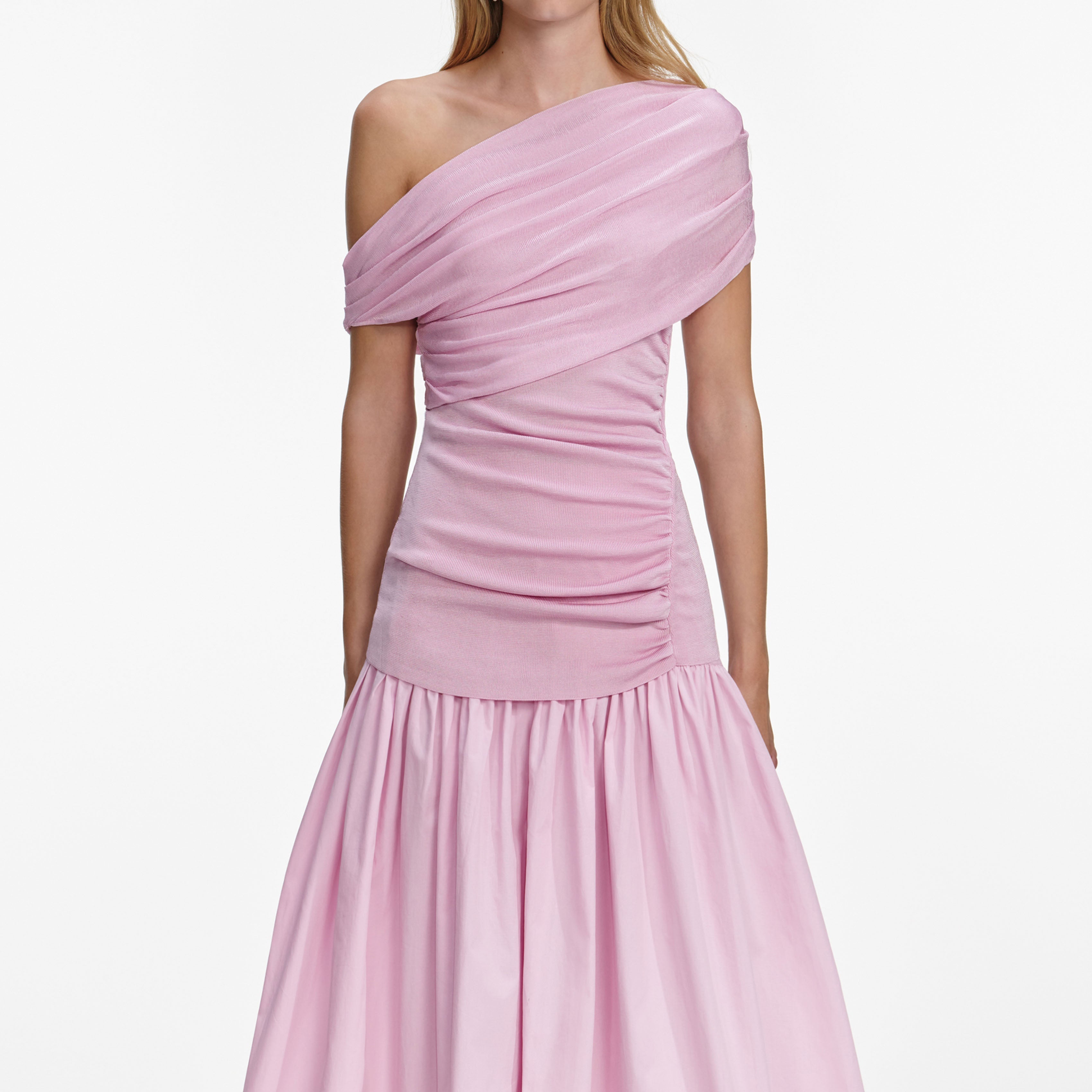 【セルフポートレイト】Dot Satin Printed dress　レッド セルフポートレイト】Dot Satin Printed dress レッド